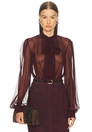 Retrofete Halsi Top in Port - Burgundy. Size S (also in L, M).