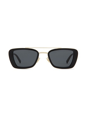 Saint Laurent Rectangular Sunglasses in Black - Black. Size all.