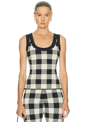 Posse Pippa Top in Heritage Plaid - Black. Size M (also in L, S, XL, XS).