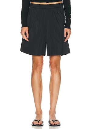 St. Agni Paper Taffeta Short in Black - Black. Size M (also in L, S, XS).