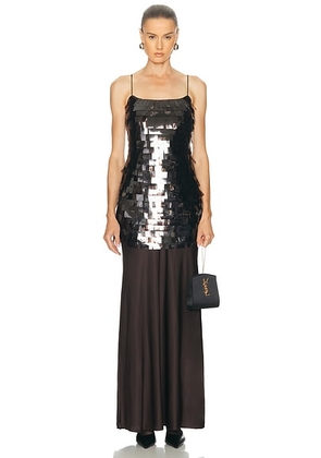 Staud Mesa Dress in Earth - Chocolate. Size 2 (also in 0, 4, 6).