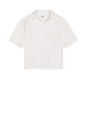Siegelman Stable Short Sleeve Button Down in White - White. Size XS (also in L, M, S, XL/1X, XXL/2X).