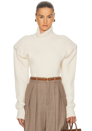 Ronny Kobo Camilla Knit Top in Ivory - Ivory. Size L (also in ).