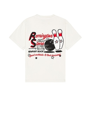 Remington Stone Bowling Tee in Vintage Bone - Ivory. Size L (also in M, S, XL/1X).