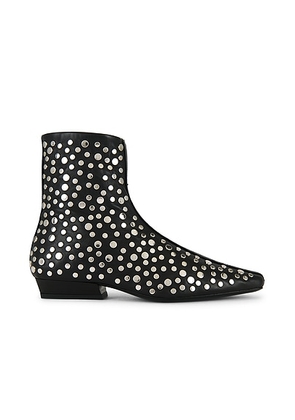 Staud Wally Flat Ankle Boot in Rivets - Black. Size 36 (also in 36.5, 37, 37.5, 38, 38.5, 39, 39.5, 40, 41).