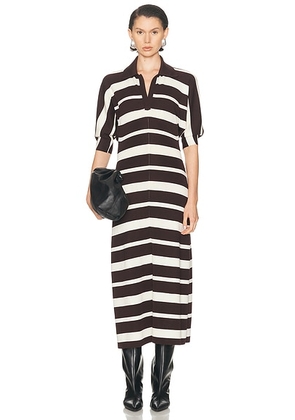 Proenza Schouler Solana Dress in Brown Multi - Chocolate. Size S (also in L, M, XS).