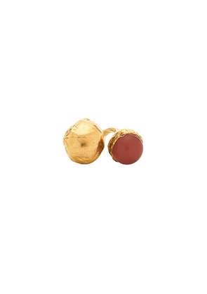 Simuero Guinda Cherry Ring in Gold & Red - Metallic Gold. Size 8 (also in ).