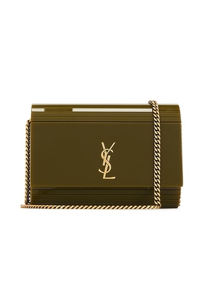 Saint Laurent Mini Vicky Minaudiere Bag in Verde - Green. Size all.