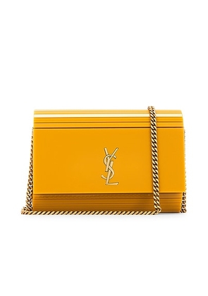 Saint Laurent Mini Vicky Minaudiere Bag in Golden Hour - Mustard. Size all.