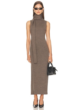 Staud Canal Midi Dress in Truffle - Taupe. Size M (also in L, S).