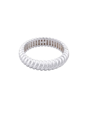 VALERE Ripple Bangle Bracelet in Silver Plated - Metallic Silver. Size all.