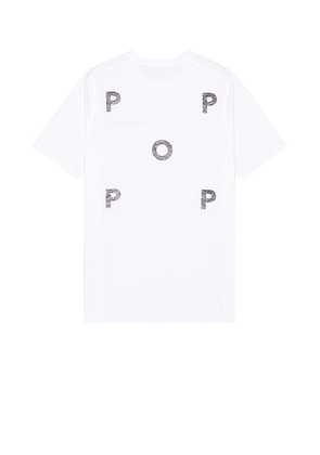 Pop Trading Company Inside Logo T-Shirt in White - White. Size M (also in L, S, XL/1X).