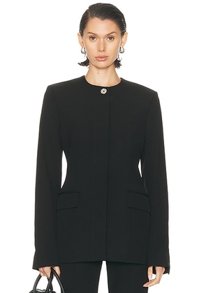 Toteme Collarless Evening Jacket in Black - Black. Size 32 (also in 36, 40).