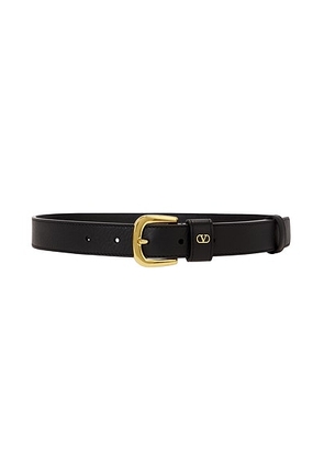 Valentino Garavani V Logo Signature 25 Belt in Nero - Black. Size 65 (also in 70, 75, 80, 90).