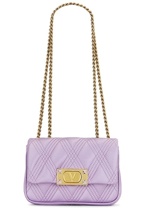 Valentino Garavani Quiltie 67 Small Shoulder Bag in Pale Iris - Purple. Size all.