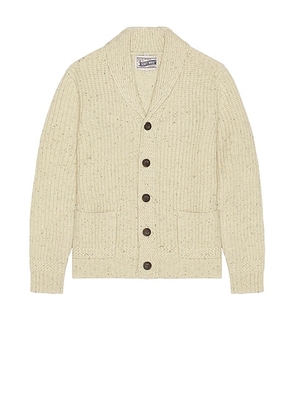 Schott Donegal Cardigan in Off White - Beige. Size L (also in M, S, XL/1X, XXL/2X).