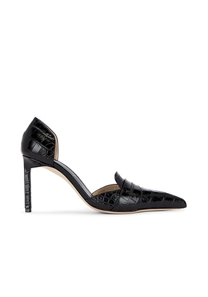 TOM FORD Eva Croc 85 D'orsay Pump in Black - Black. Size 36 (also in 37, 38, 39, 40, 41).