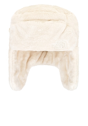 The North Face Osito Fleece Trapper in White Dune - Cream. Size S/M (also in L/XL).