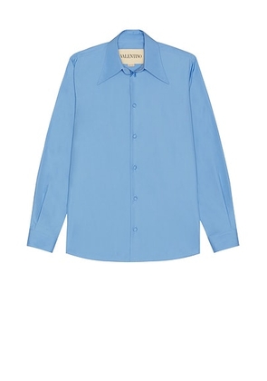 Valentino Long Sleeve Shirt in Celeste Denim - Baby Blue. Size 44 (also in 38, 40, 42).