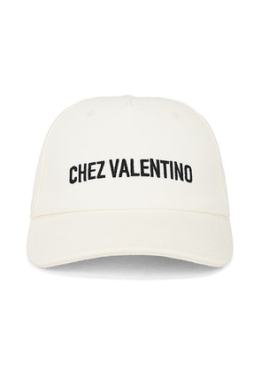 Valentino Garavani Baseball Hat in Ivory - White. Size 58 (also in 59, 60).