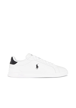 Polo Ralph Lauren Court II Sneaker in White & Black - White. Size 11 (also in 10, 12, 7, 8).