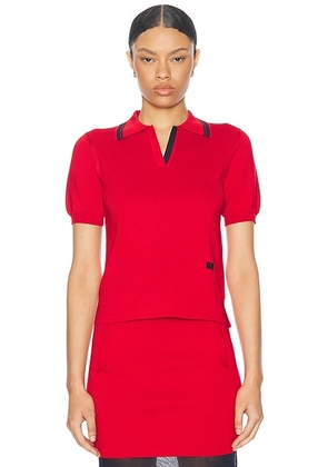 Wales Bonner Verse Polo Top in Red - Red. Size S (also in ).