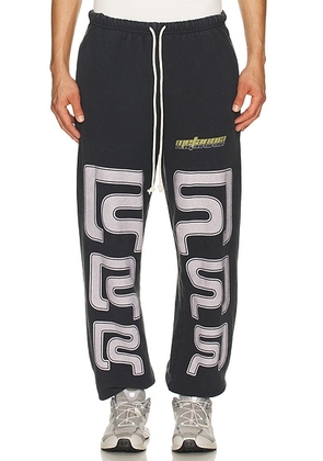 RRR123 R Sweatpants in Mechanic Black - Black. Size L (also in S, XL/1X).