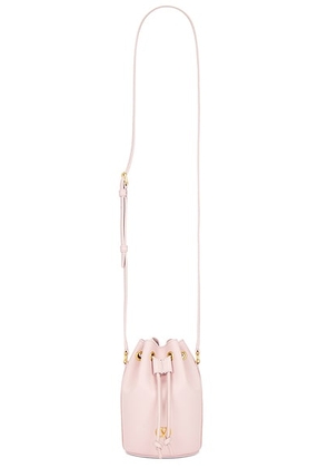 Valentino Garavani V Logo Signature Mini Drawstring Bag in Rose Quartz - Rose. Size all.