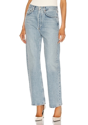 AGOLDE 90's Mid Rise Loose Fit Jeans in Snapshot - Denim-Light. Size 23 (also in 24, 25, 26, 27, 28, 29, 30, 31, 32, 33, 34).