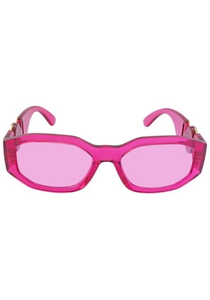 Versace Pink Geometric Unisex Sunglasses VE4361 5334/5 53