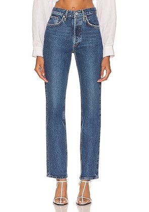 AGOLDE Lana Mid Rise Straight Jeans in Sphere - Denim-Medium. Size 30 (also in 23, 24, 25, 27, 28, 29, 31, 32, 33, 34).