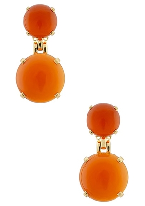 VALERE Galaxias Earrings in Red Jade & Gold - Red. Size all.