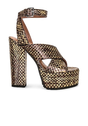 ALAÏA Platform Sandal in Or - Metallic Gold. Size 41 (also in ).