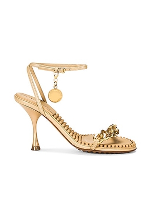 Bottega Veneta Dot Ankle Strap Sandals in Cane Sugar - Beige. Size 37 (also in 37.5, 38, 38.5, 41).
