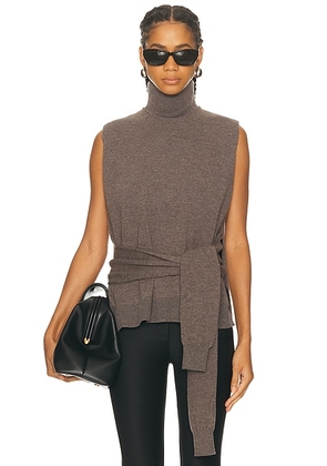 Rohe Double Layered Top in Mud Melange - Grey. Size 38 (also in 34, 40, 42).