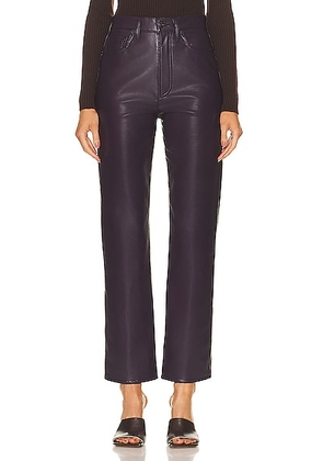 AGOLDE Recycled Leather 90's Pinch Waist in Night Shade - Purple. Size 32 (also in ).