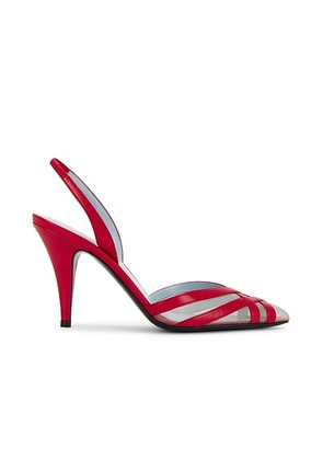 Valentino Garavani Impudance Sling Back Pump in Rouge Pur & Nude - Red. Size 36 (also in 36.5, 37, 37.5, 40, 41).