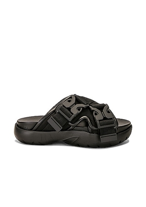 Bottega Veneta Slide Sandal in Black - Black. Size 37 (also in 36, 38, 39, 41).