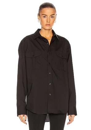 WARDROBE.NYC Oversize Shirt in Black - Black. Size S (also in ).