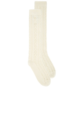Valentino Calze Socks in Burro - Black. Size S/M (also in L/XL).