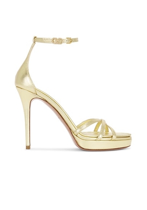 Valentino Garavani Eveninglam Sandal in Gold & Crystal - Metallic Gold. Size 39 (also in 36, 39.5, 41).