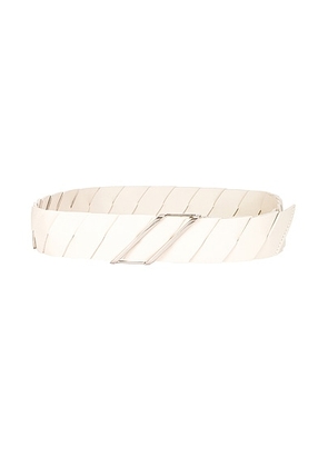 Bottega Veneta Belt in Plaster & Silver - White. Size 80 (also in 75, 90).