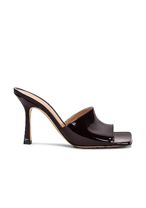 Bottega Veneta Stretch Gloss Sandals in Oxide - Black. Size 35.5 (also in 35).