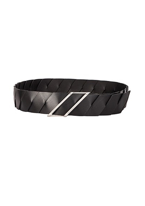 Bottega Veneta Belt in Black & Silver - Black. Size 80 (also in 75).