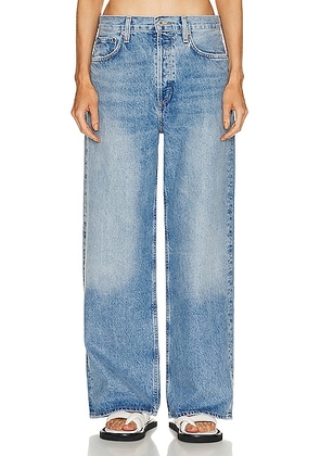 AGOLDE Low Slung Baggy Jeans in Libertine - Blue. Size 28 (also in 27, 29, 30, 31, 32, 33).