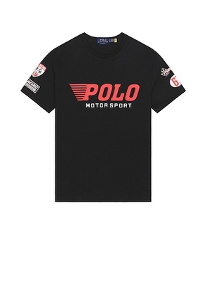 Polo Ralph Lauren Motorsport Print Short Sleeve T-Shirt in Polo Black - Black. Size M (also in L, S, XL/1X, XXL/2X).