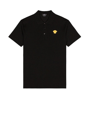 VERSACE Polo in Black - Black. Size M (also in L, S, XS).