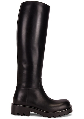 Bottega Veneta Leather Knee High Boots in Black - Black. Size 35 (also in 35.5, 40, 41).