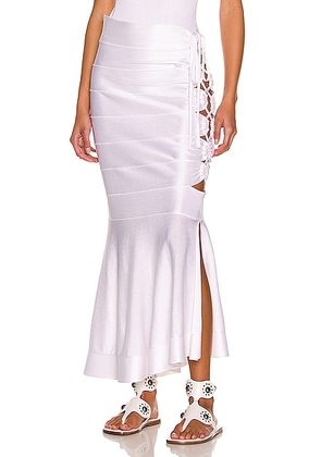 ALAÏA Edition 1986 Long Skirt in Blanc - White. Size 36 (also in 40).
