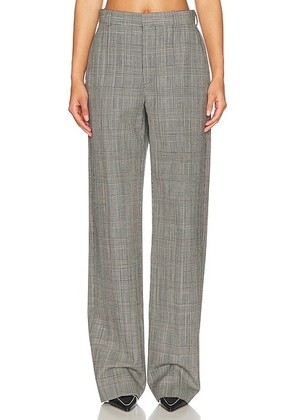 WARDROBE.NYC Straight Leg Trouser in Prince Of Wales - Grey. Size XL (also in M, S, XS).